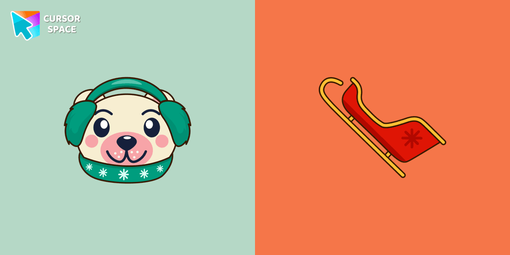 Polar Bear and Sled cursor cursor pack